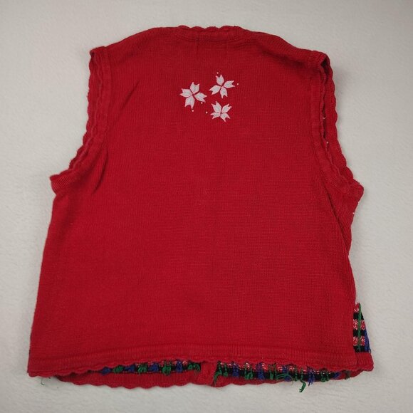 Designers Originals Studio Ugly Sweater Vest Womens sz M Christmas Scottie Dog - Picture 2 of 7